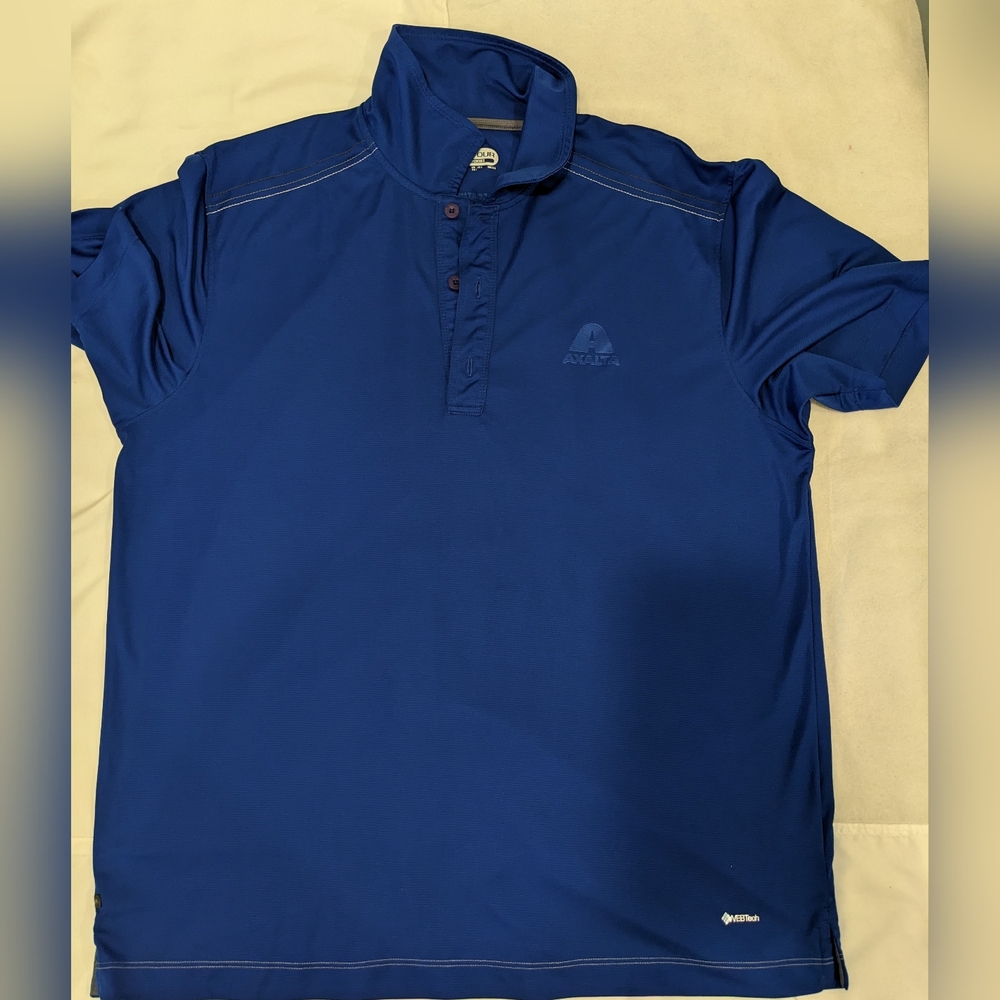 OnTour WEBTech Blue Men's Golf Shirt